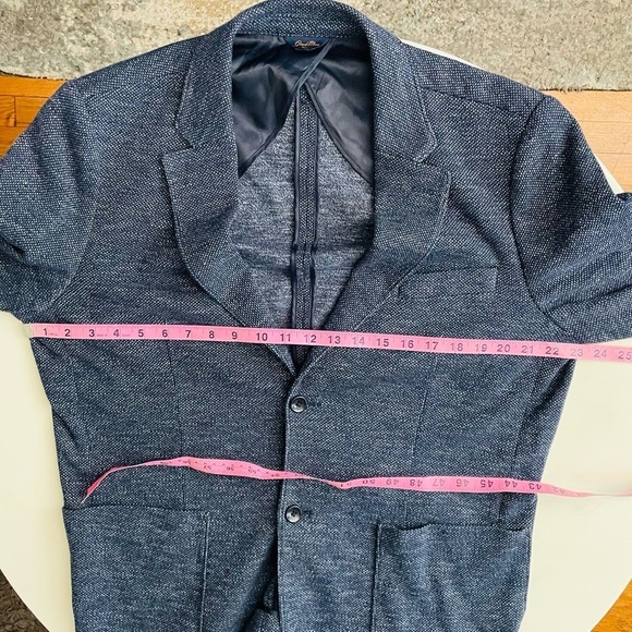 Good Man Brand Men’s Knit Unstructured Blazer Sport Coat Jacket Navy Size XL - Picture 3 of 9